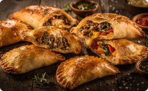 Empanadas recién horneadas